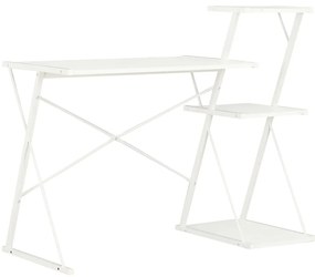 Secretária com prateleira 116x50x93 cm branco