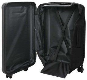 Mala Dobrável Casco Duro 24'' Cinza Escura 43x27x66 cm ABS