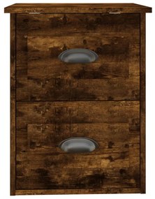 Mesa de cabeceira de parede 41,5x36x53 cm carvalho fumado