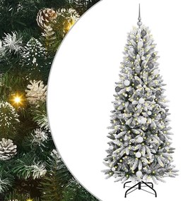 Árvore de Natal Artificial Branco 210 cm PVC