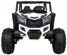 Buggy elétrico para Crianças 24V 4x4 2 Lugares UTV-MX Rodas de EVA, Assento de couro Branco