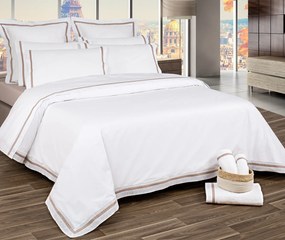 Sacos para edredão  - Roma algodão percal 200 fios: Branco / Branco 2 Fronhas Oxford 60x60 cm ( Renda 4 lados )