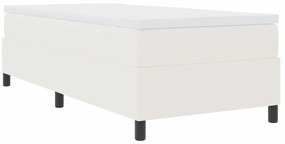 vidaXL Estrado de cama plataforma Creme 90 x 200 cm tecido