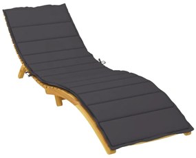 Almofadão p/ espreguiçadeira 200x60x3 cm tecido oxford preto