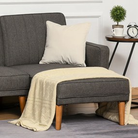 HOMCOM Sofá-cama em forma de L estofado com chaise longue direita e encostos ajustáveis ​​separadamente em 3 posições 216x139x80 cm cinza