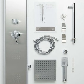 SCHÜTTE Painel de duche misturadora manípulo único TAHITI aço inox.