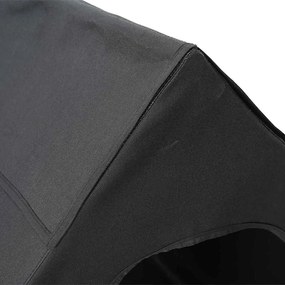 Casa para Cão de Tecido Oxford Preto e Aço