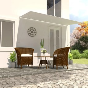 143769 vidaXL Toldo retrátil 400x150 cm creme