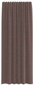 Cortinas de voile com aba 2 pcs castanho