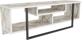 Móvel TV Asal – Branco/Preto – 120x35,2x40,2 cm