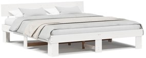 Estrutura da Cama com cabeceira Branco 180 x 200 cm