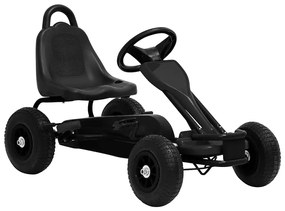 Kart a pedais com pneus pneumáticos preto