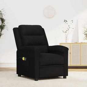 vidaXL Poltrona de massagens elétrica veludo preto