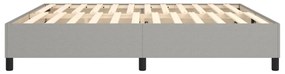 Estrutura de cama sem colchão 200x200 cm tecido cinzento-claro