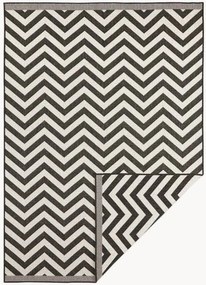 Tapete reversível para interior e exterior com padrão zigzag Palma