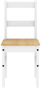 4 pcs conjunto de jantar Panama madeira pinho maciça branco