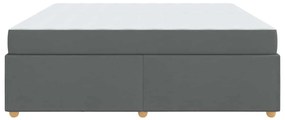 Estrutura de cama com colchão Cinzento escuro 200 x 200 cm