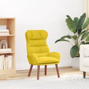 Cadeira Relaxante Veludo Amarelo