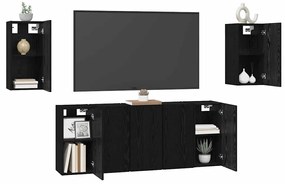 Conjunto de móvel de TV 7 pcs Carvalho preto 30.5 x 30 x 60 cm