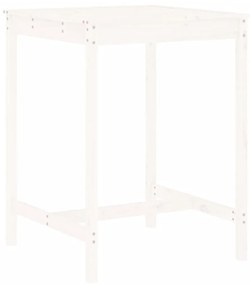 3 pcs conjunto de bar para jardim pinho maciço branco