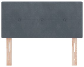 Cabeceira vidaXL Botão Matelassado Cinza Escuro 100 cm Veludo