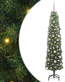 vidaXL Árvore de Natal Artificial Verde 180 cm PVC e Aço e Plástico
