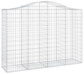 Cestos gabião arqueados 10 pcs 200x50x140/160 ferro galvanizado