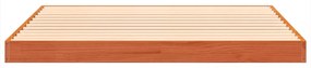 Estrutura de cama 120x190 cm madeira pinho maciça castanho cera