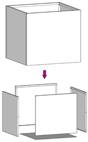 Vasos/floreiras 2 pcs 32x30x29 cm aço galvanizado prateado