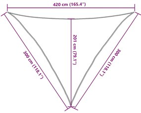 Para-sol estilo vela 160 g/m² 3x3x4,2 m PEAD laranja