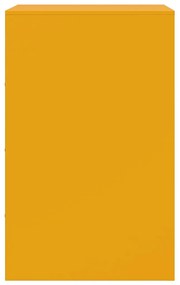 Mesa de cabeceira 34,5x39x62 cm aço amarelo mostarda