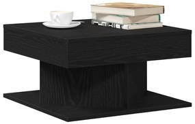 Mesa de Café vidaXL Preta Carvalho 57x57x30 cm Madeira de Engenharia