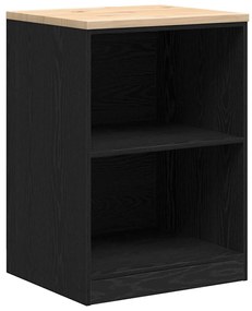 Armários de garagem 2 pcs derivados de madeira preto