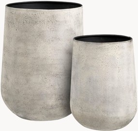 Jarras de chão artesanais em metal Hou, conjunto de 2
