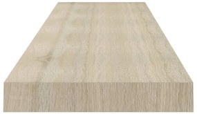 Prateleiras parede suspensas 2 pcs 120x23,5x3,8cm MDF carvalho