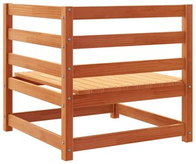 9 pcs conjunto sofás de jardim madeira de pinho castanho mel