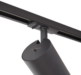LED Sistema de iluminação de trilho moderno com 5 focos preto 1-fase - Iconic Mark Moderno