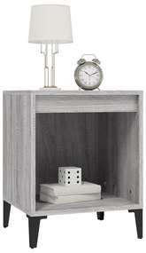 Mesa de cabeceira 40x35x50 cm cinzento sonoma