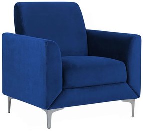 Poltrona de veludo azul marinho FENES Beliani