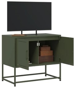 Móvel de TV 68,5x39x60,5 aço verde azeitona