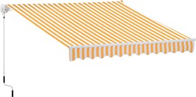 Outsunny Toldo de parede exterior com manivela manual Proteção solar UV Resistente a água 300x250cm Creme | Aosom Portugal