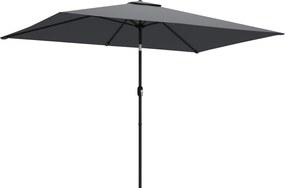 Outsunny Guarda-sol de Jardim Retangular Inclinável 3x2 m Cinza Escuro | Aosom Portugal