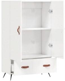 Aparador alto 69,5x31x115 cm derivados madeira branco brilhante