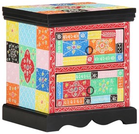 Criado-Mudo 2 pcs Multicolorido 40x35x45 cm Madeira de Engenharia
