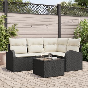 Conjunto de Sofás de Jardim vidaXL de 4 Peças com Almofadas Rattan de