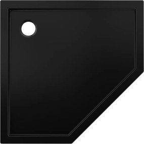 Mexen Flow base de duche pentagonal slim 90 x 90 cm, preto mate - 46P709090