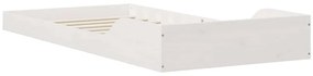 Estrutura da Cama Branco 80 x 200 cm Madeira de pinho maciça