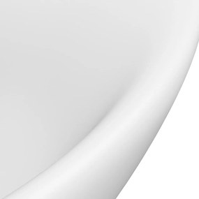 Lavatório luxuoso oval 58,5x39 cm cerâmica branco mate
