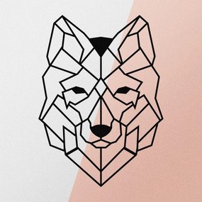 Acessório Decorativo de Parede Metal Wolf2 – Preto – 41 x 57 cm