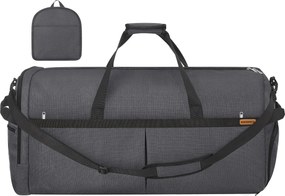 Saco desportivo muito grande 120 L, dobrável, para sapatos e roupa húmida cinzento
